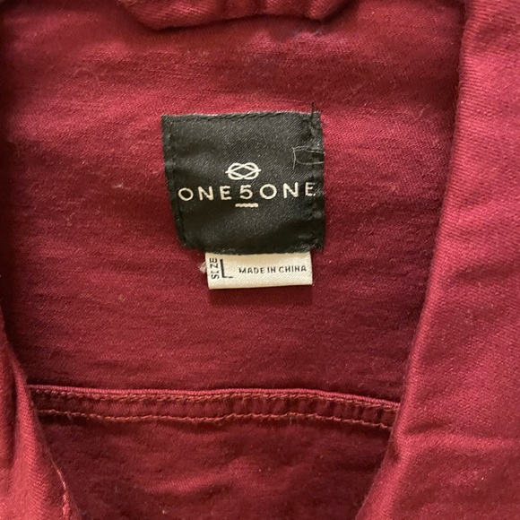 Denim, Jean Jacket., beautiful maroon, great condition. - Picture 4 of 5